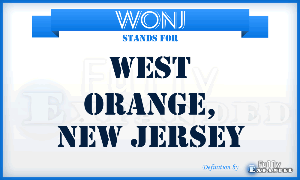 WONJ - West Orange, New Jersey