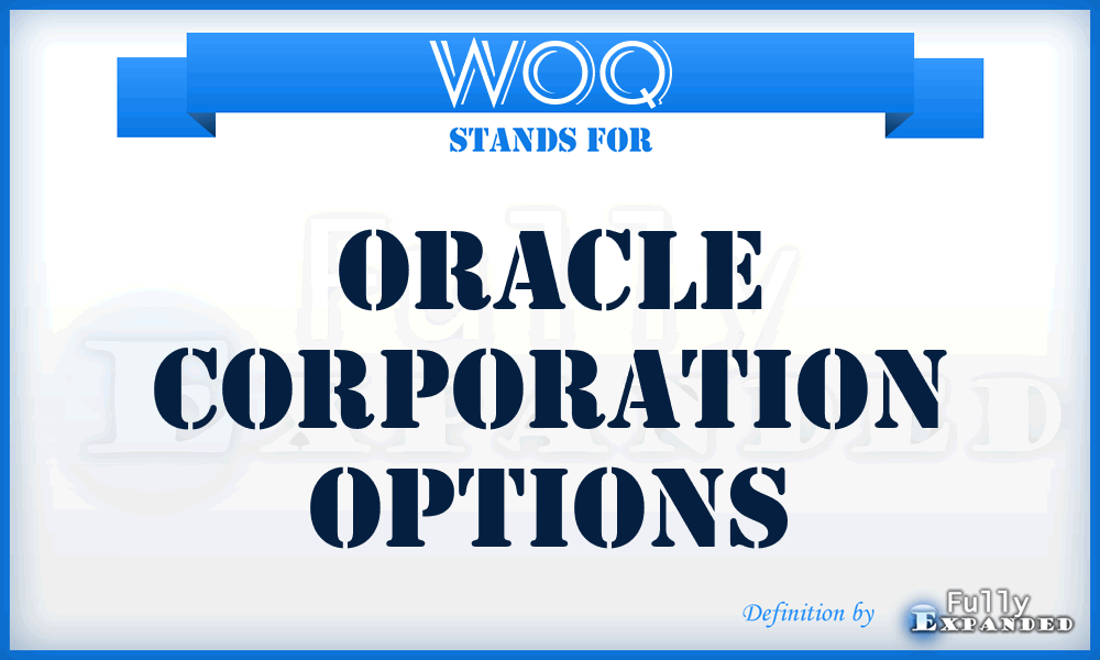 WOQ - Oracle Corporation Options