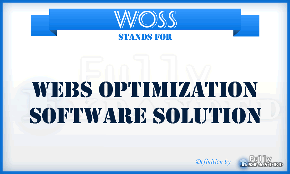 WOSS - Webs Optimization Software Solution