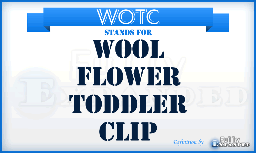 WOTC - Wool Flower Toddler Clip