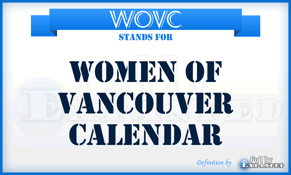 WOVC - Women of Vancouver Calendar