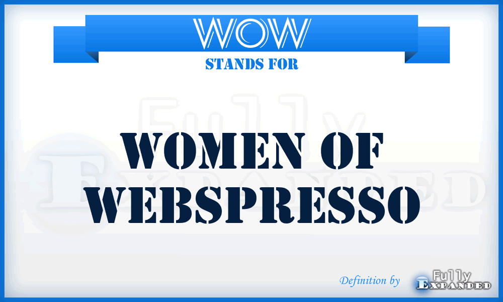 WOW - Women Of Webspresso