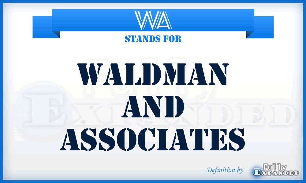 WA - Waldman and Associates