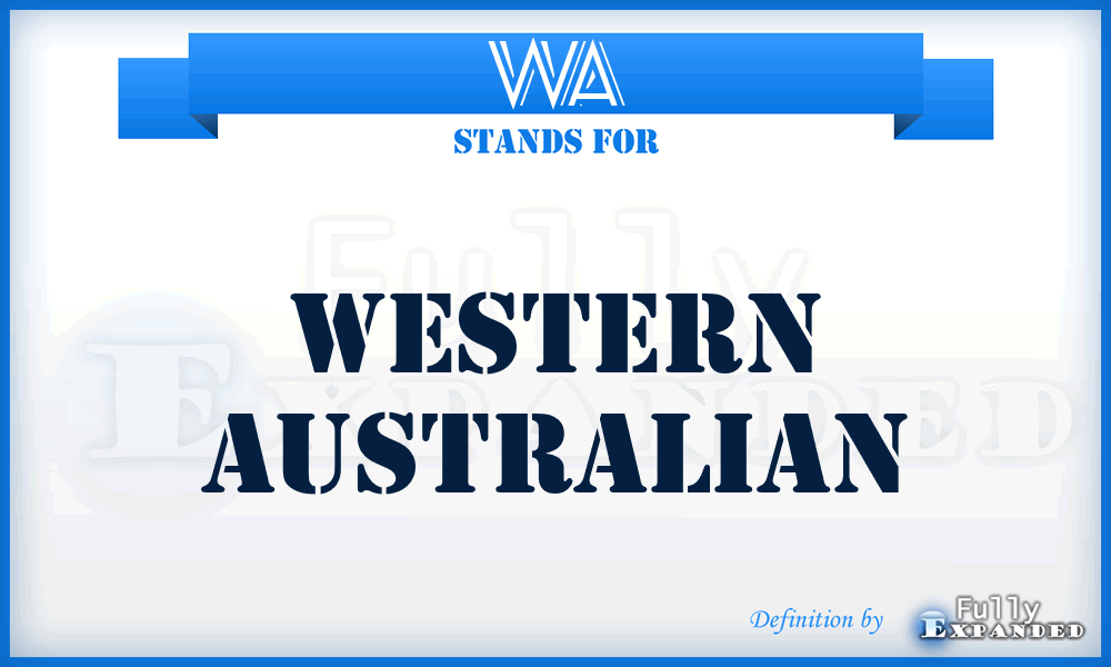 WA - Western Australian