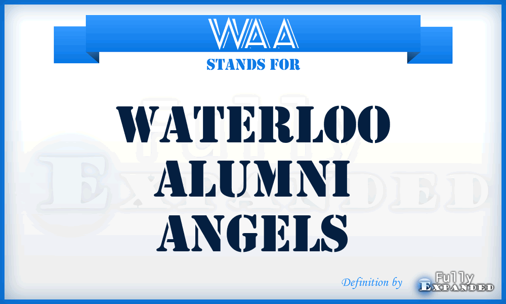 WAA - Waterloo Alumni Angels