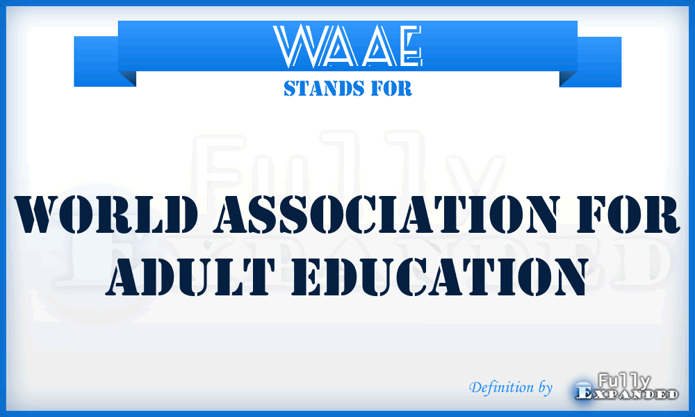 WAAE - World Association for Adult Education