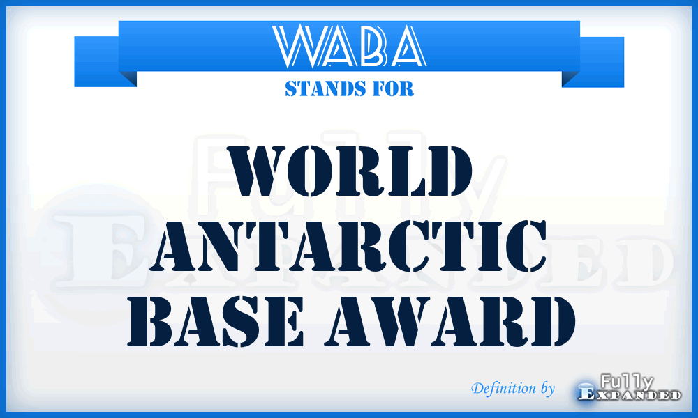 WABA - World Antarctic Base Award