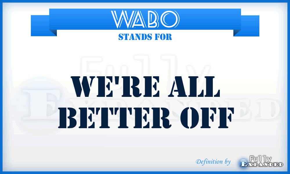 WABO - We're All Better Off