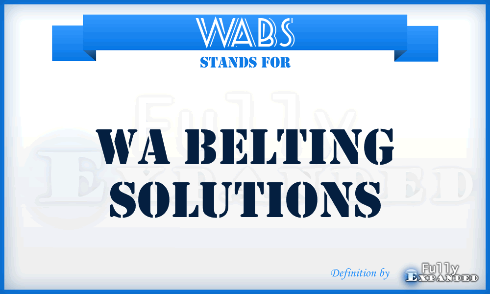 WABS - WA Belting Solutions