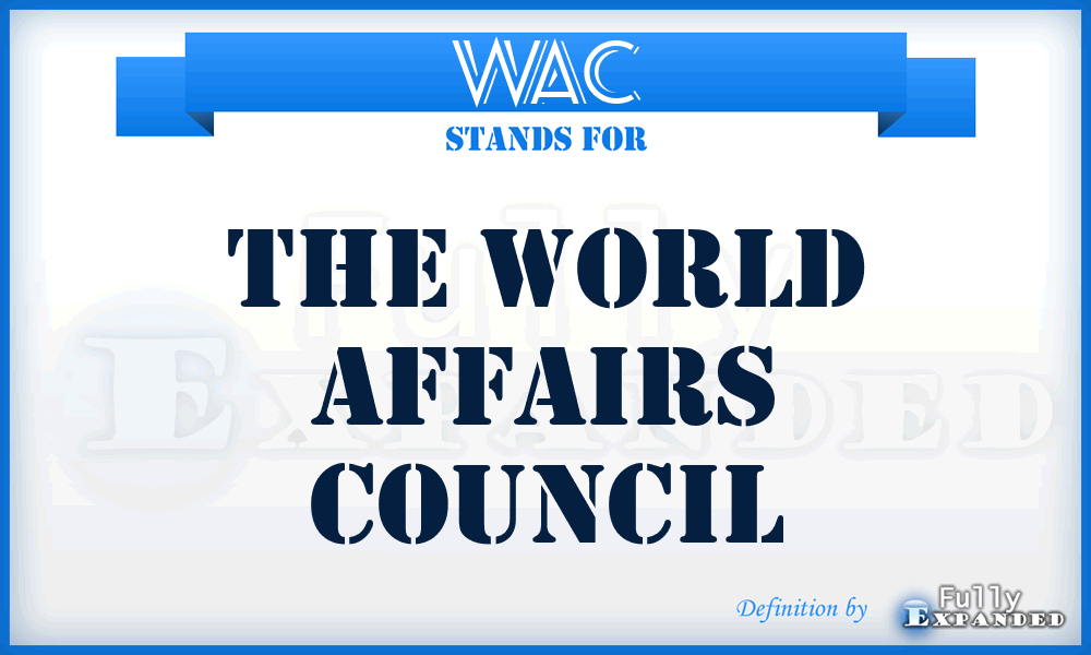 WAC - The World Affairs Council