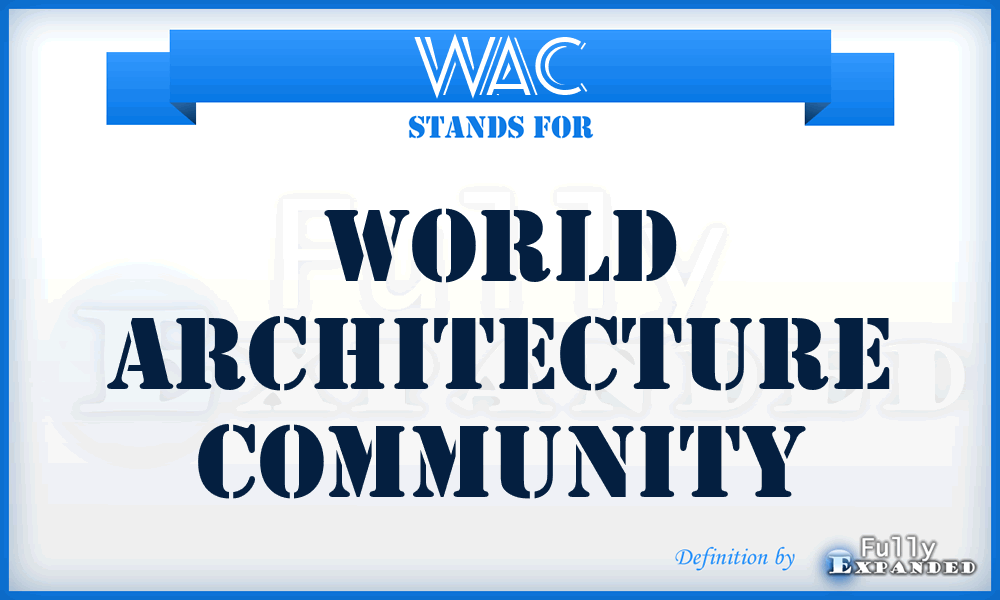 WAC - World Architecture Community