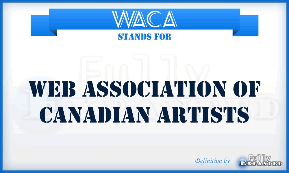 WACA - Web Association of Canadian Artists
