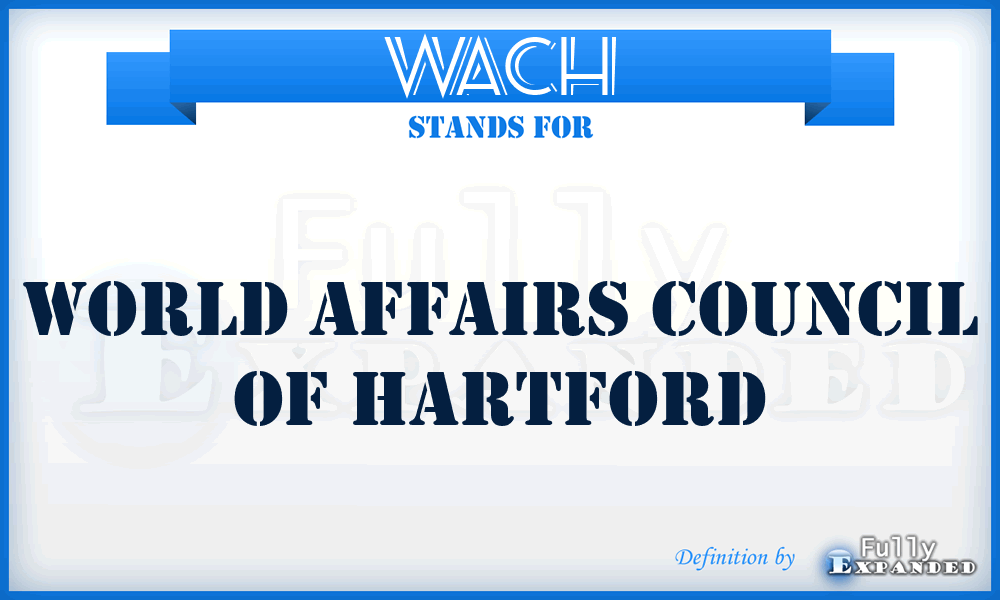 WACH - World Affairs Council of Hartford