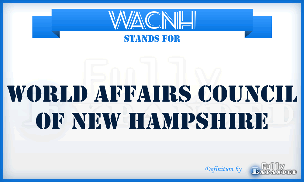 WACNH - World Affairs Council of New Hampshire
