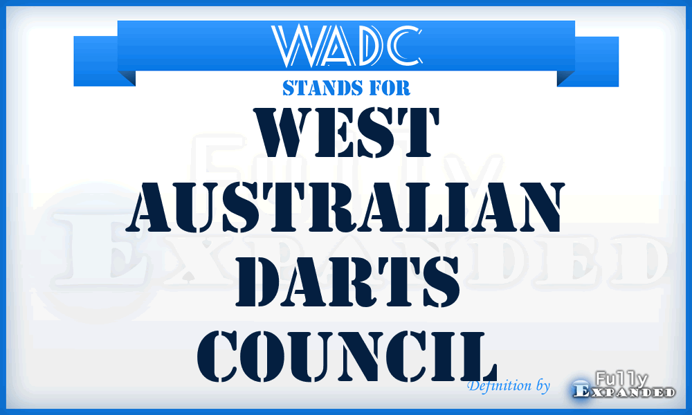 WADC - West Australian Darts Council