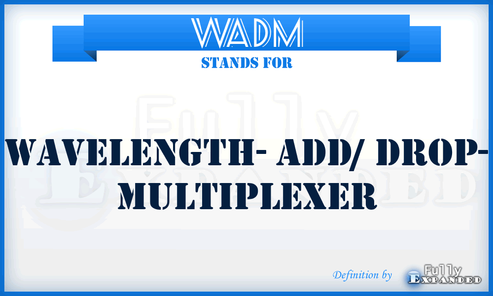 WADM - Wavelength- Add/ Drop- Multiplexer