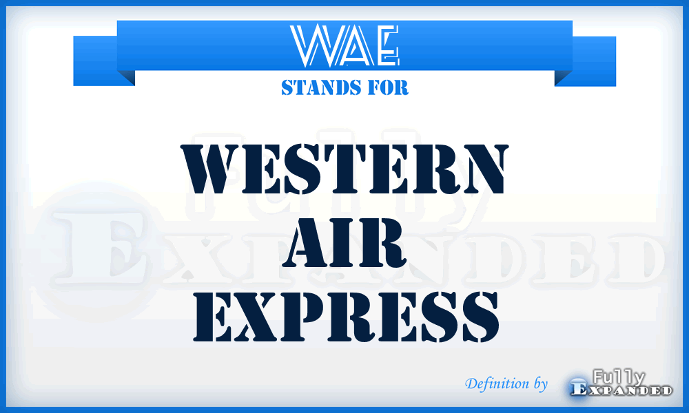 WAE - Western Air Express