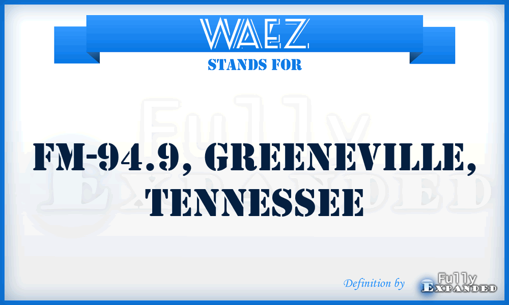 WAEZ - FM-94.9, Greeneville, Tennessee
