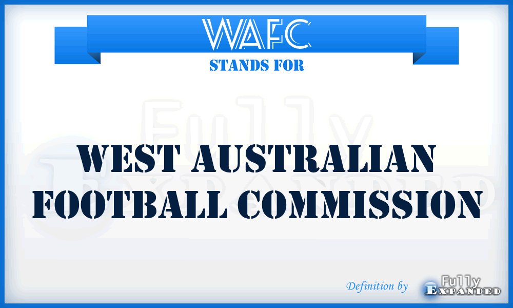 WAFC - West Australian Football Commission