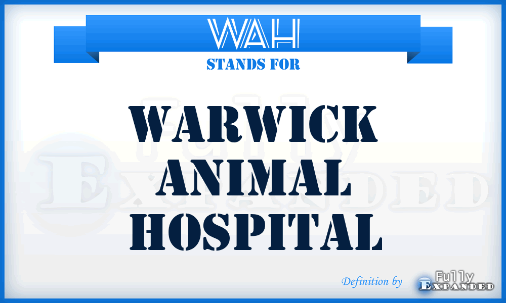 WAH - Warwick Animal Hospital