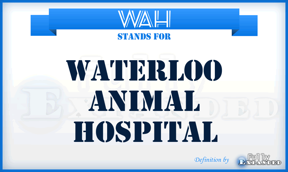 WAH - Waterloo Animal Hospital