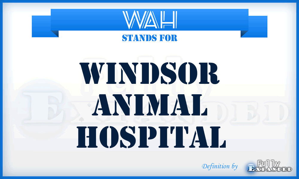 WAH - Windsor Animal Hospital