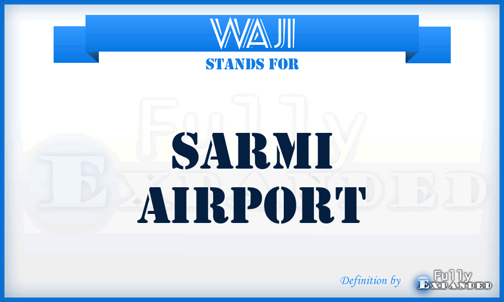 WAJI - Sarmi airport