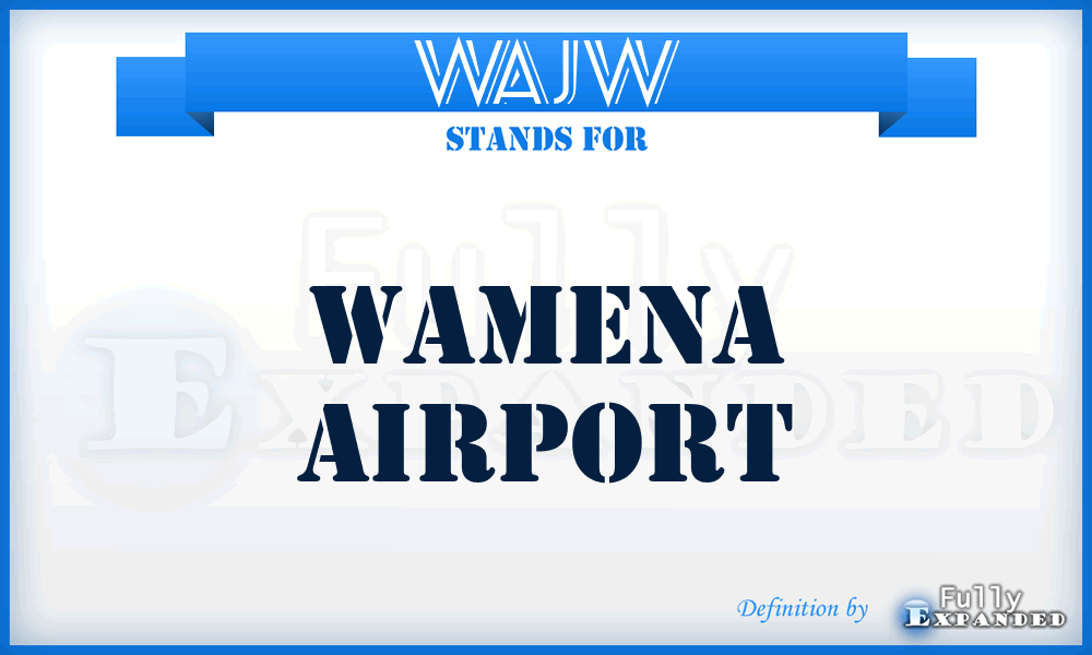 WAJW - Wamena airport