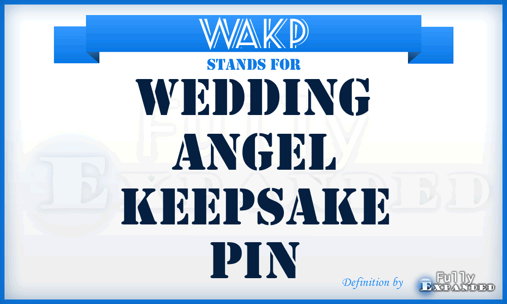 WAKP - Wedding Angel Keepsake Pin