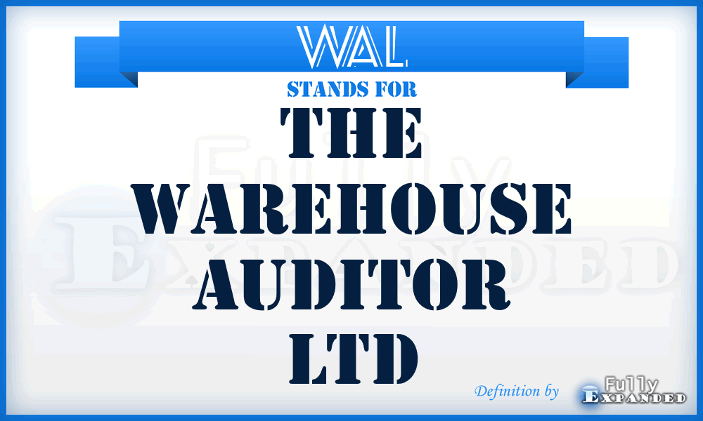 WAL - The Warehouse Auditor Ltd