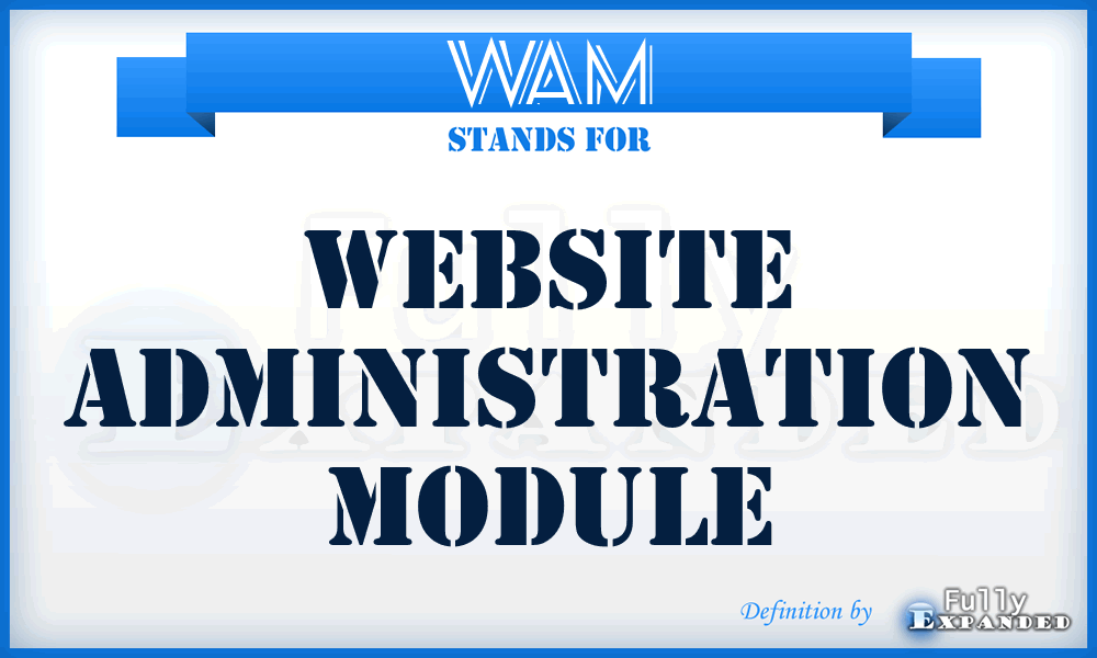 WAM - Website Administration Module