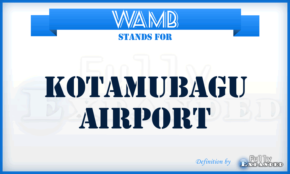 WAMB - Kotamubagu airport