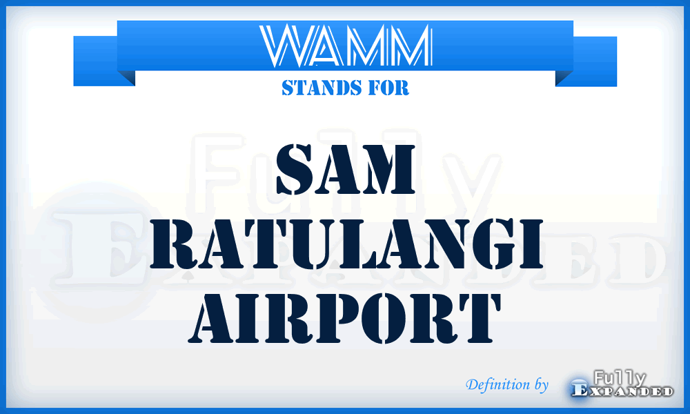 WAMM - Sam Ratulangi airport