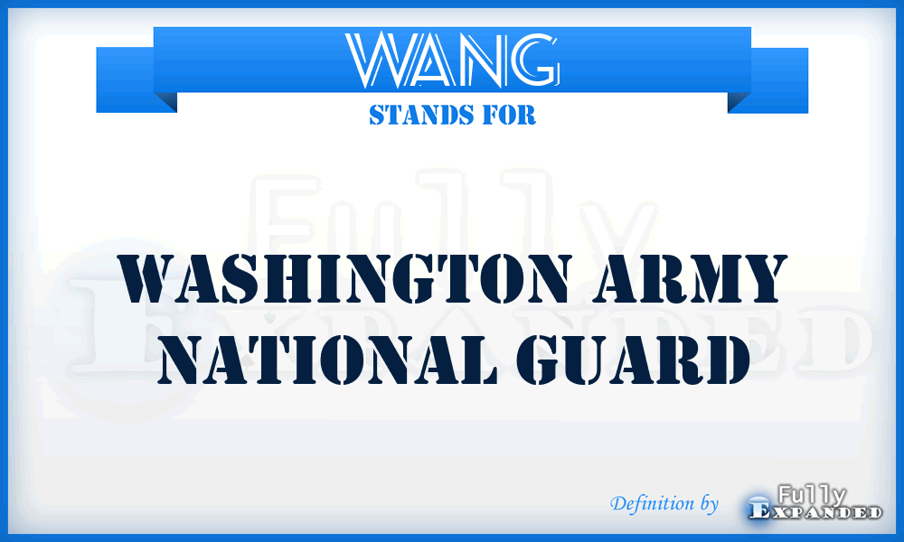 WANG - Washington Army National Guard