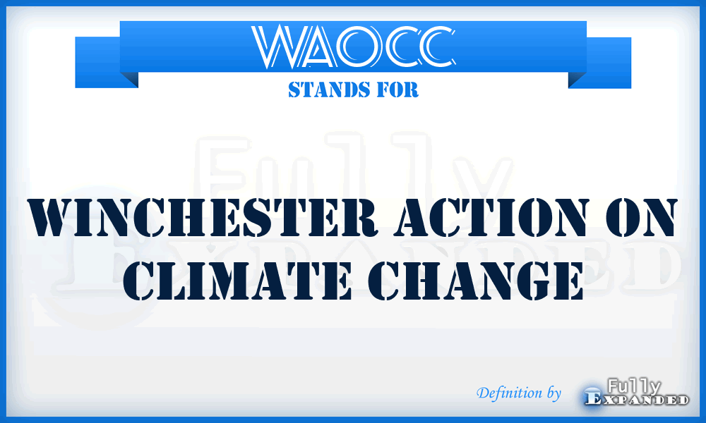 WAOCC - Winchester Action On Climate Change