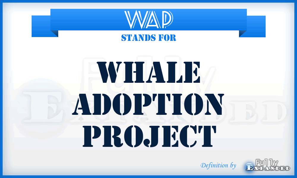 WAP - Whale Adoption Project