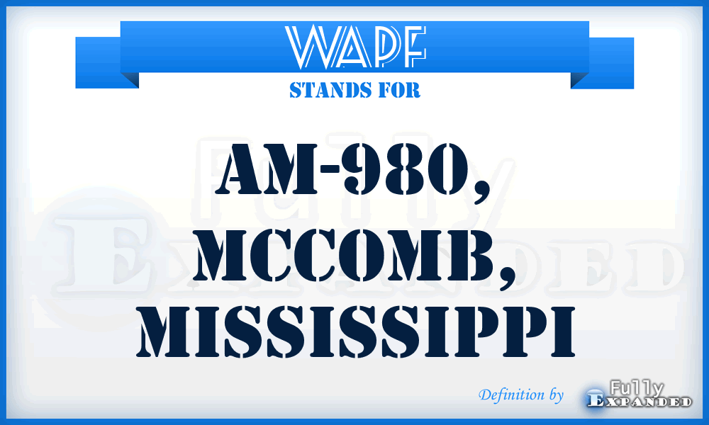 WAPF - AM-980, McComb, Mississippi