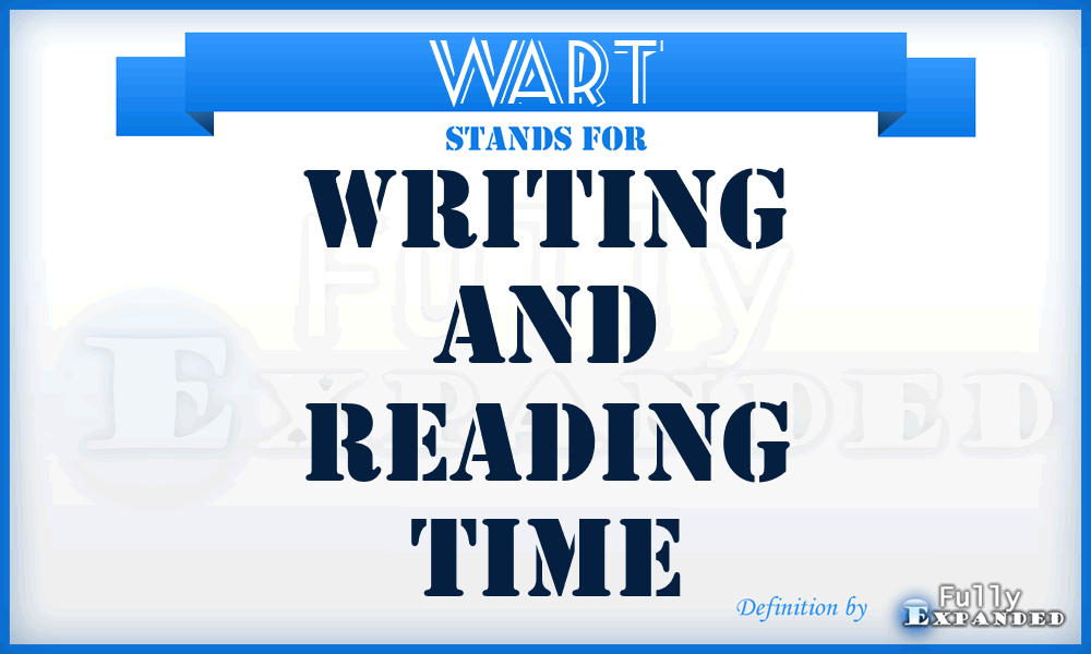 WART - Writing And Reading Time