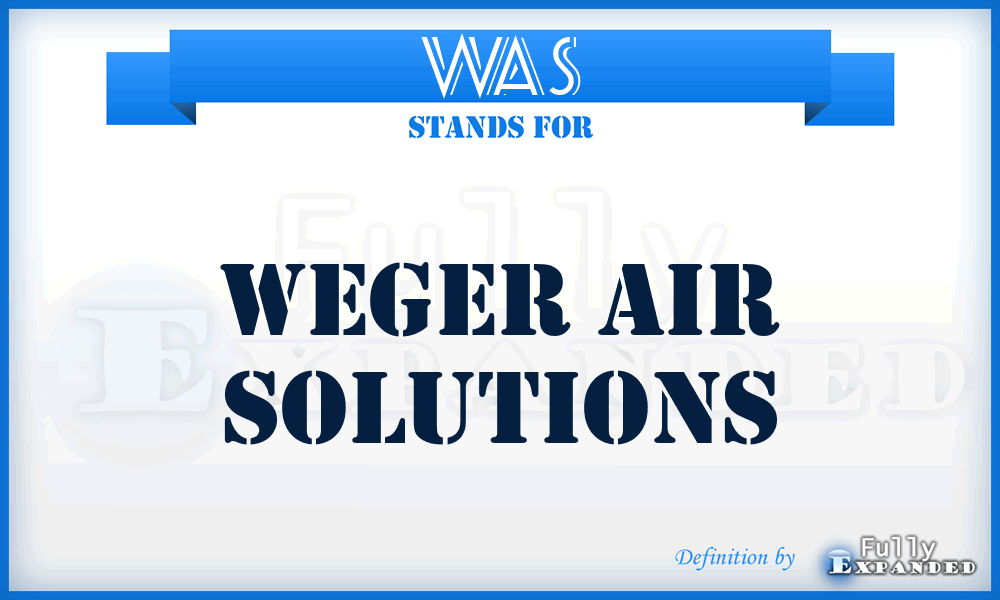 WAS - Weger Air Solutions