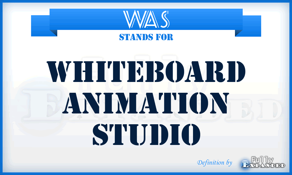 WAS - Whiteboard Animation Studio