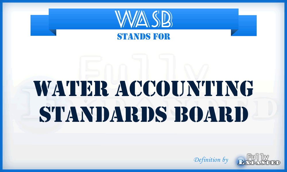 WASB - Water Accounting Standards Board