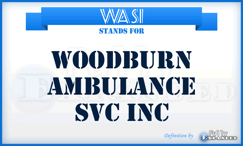 WASI - Woodburn Ambulance Svc Inc