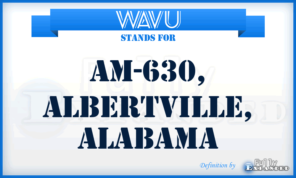 WAVU - AM-630, Albertville, Alabama