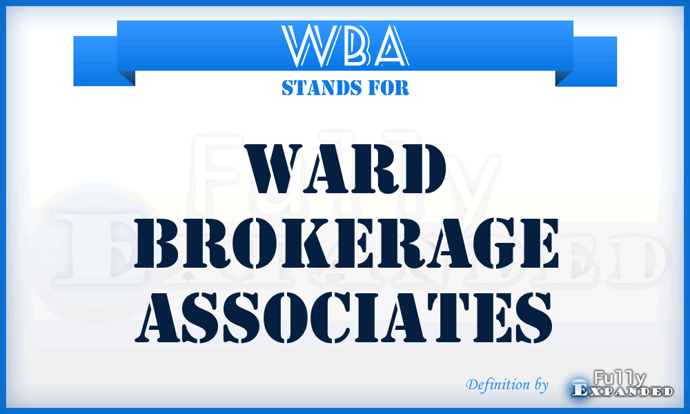 WBA - Ward Brokerage Associates