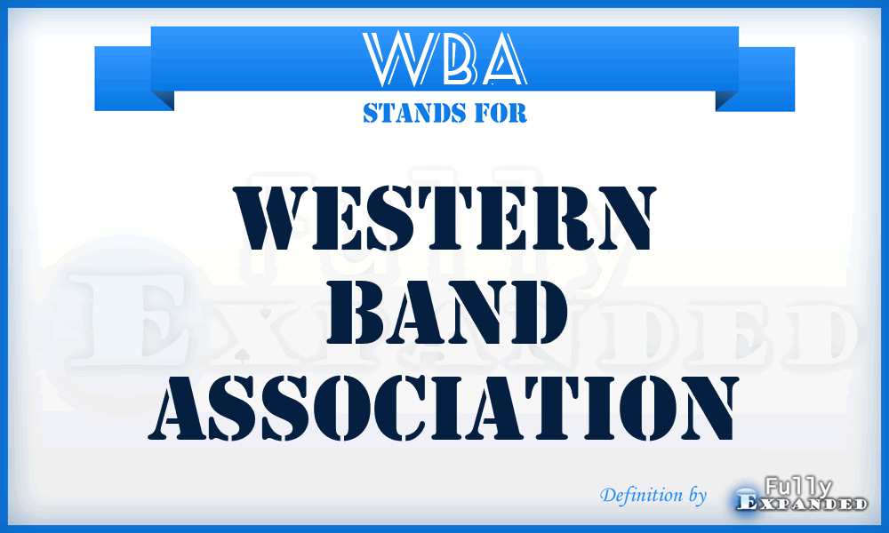 WBA - Western Band Association