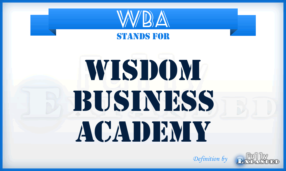 WBA - Wisdom Business Academy