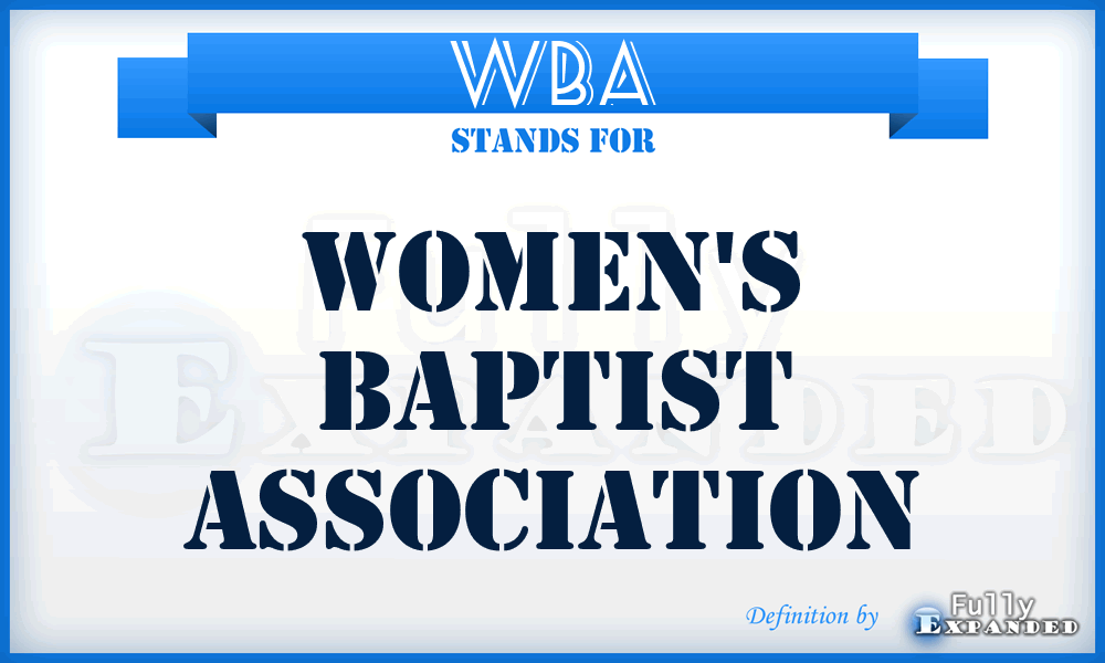 WBA - Women's Baptist Association