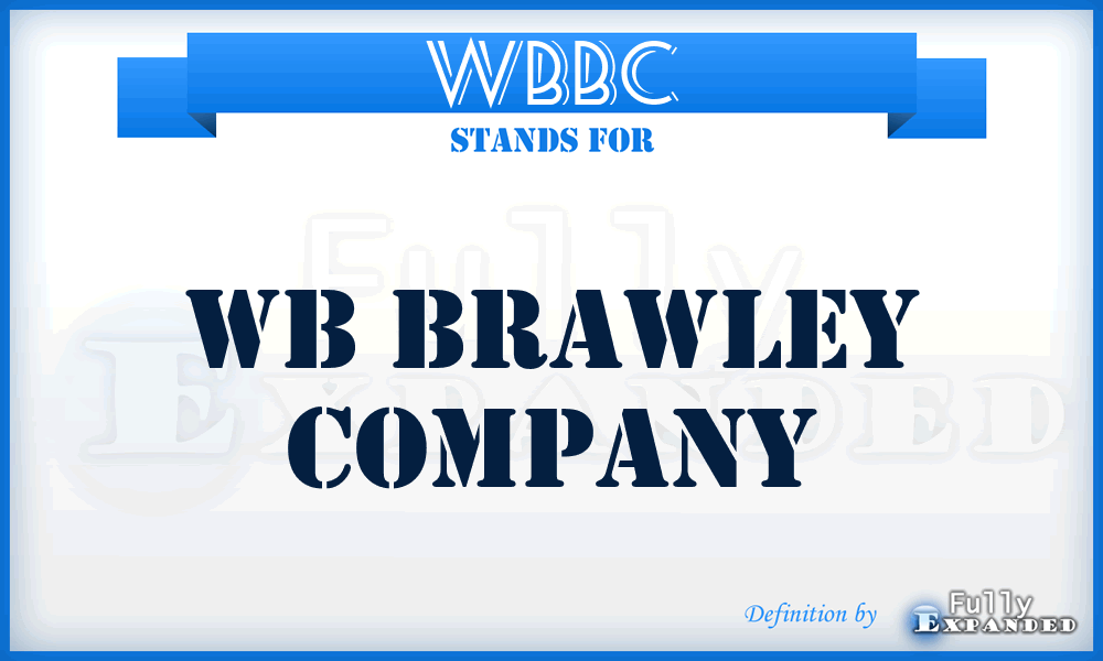 WBBC - WB Brawley Company