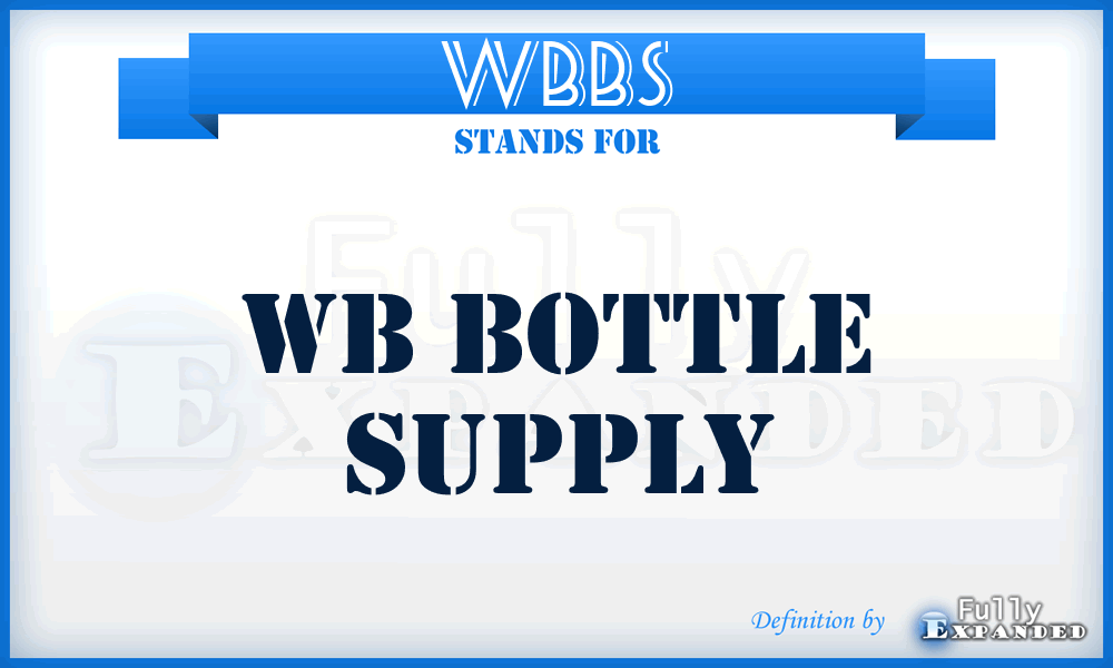 WBBS - WB Bottle Supply