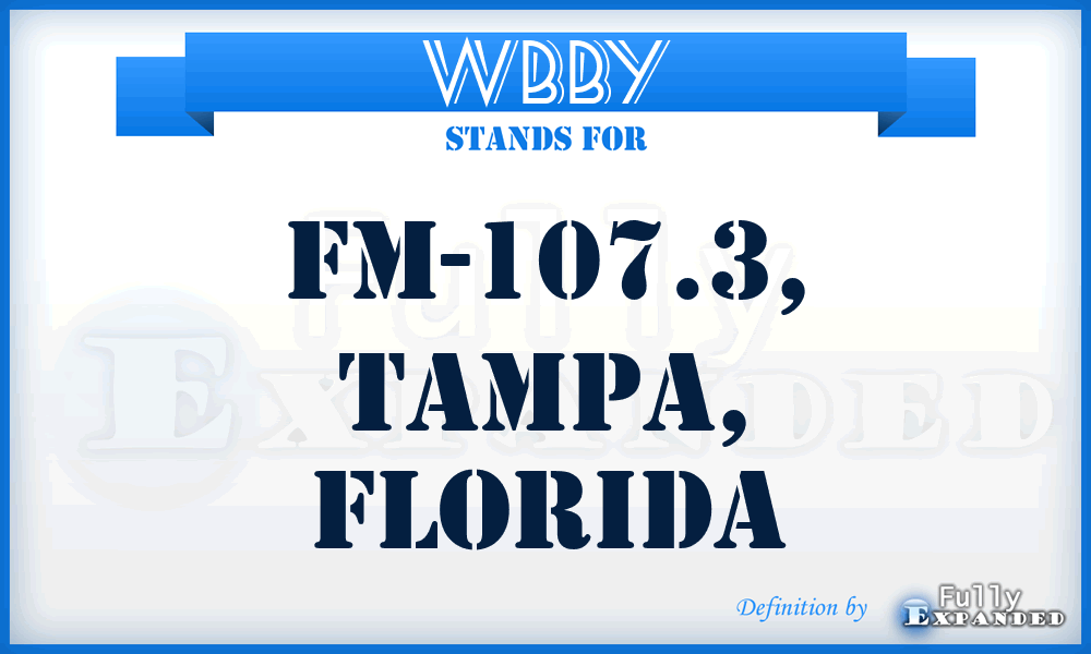 WBBY - FM-107.3, Tampa, Florida